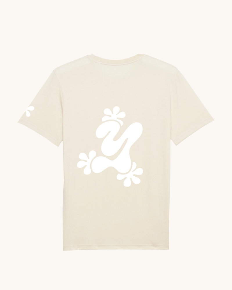 Image of Tee-shirt beige "Y" FLOWERS