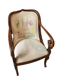 Vintage Chair with Embroidery