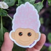 Rose Quartz Troll Sticker 3"