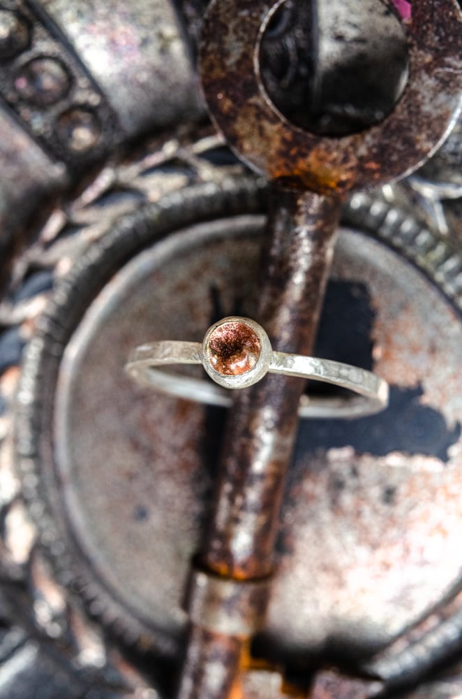 Image of oregon sunstone stacker ring