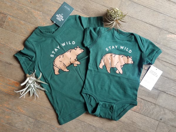 Image of Stay Wild Bear Onesie and Toddler Tee