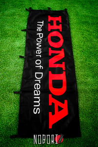 Image 2 of Honda - The Power Of Dreams Nobori Flag (Black/Red)