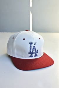 Image 1 of Reworked LÁ Patch Hat (90s Deadstock Base) Goyard–White x Burgundy
