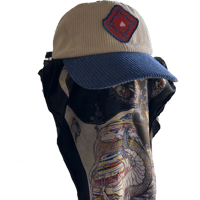 Image 3 of Red/Blue Corduroy Hat