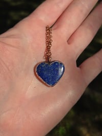 Image 3 of Electrogormed Lapis Lazuli heart necklace 01
