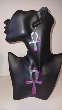 Image 5 of Ankh Earrings and Pendant Necklace 