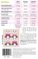 PANDAS IN SWEATERS pdf quilt and pillow pattern