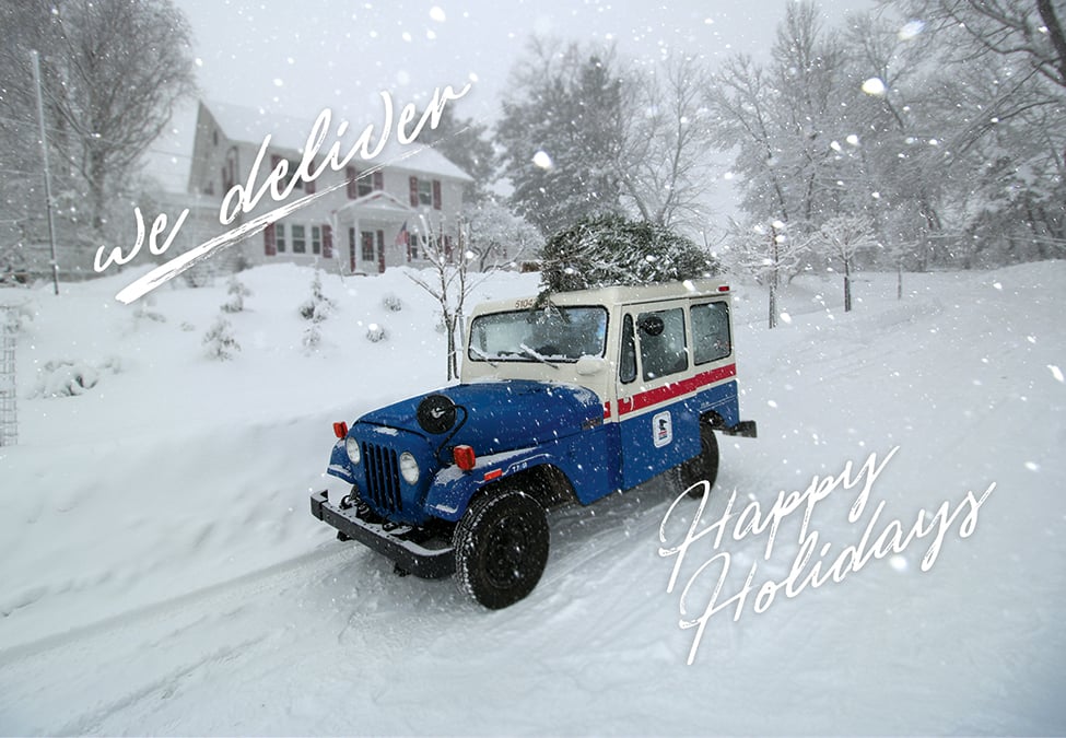 Image of "We Deliver" Mail Truck Postcard—Pack of 70