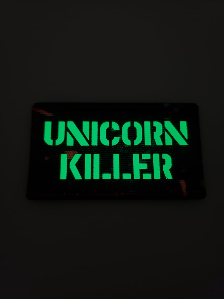 Image of Unicorn killer gitd laser cut 