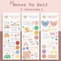 Notes to Self Sticker Sheets (3 versions)