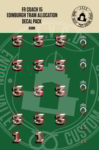 Image 3 of FR Coach Edinburgh Tram Allocation Decal Packs