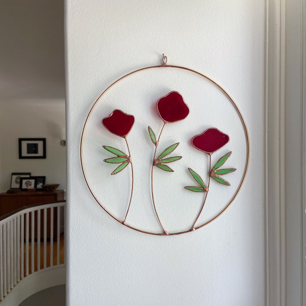 Image of Red Flowers Wreath