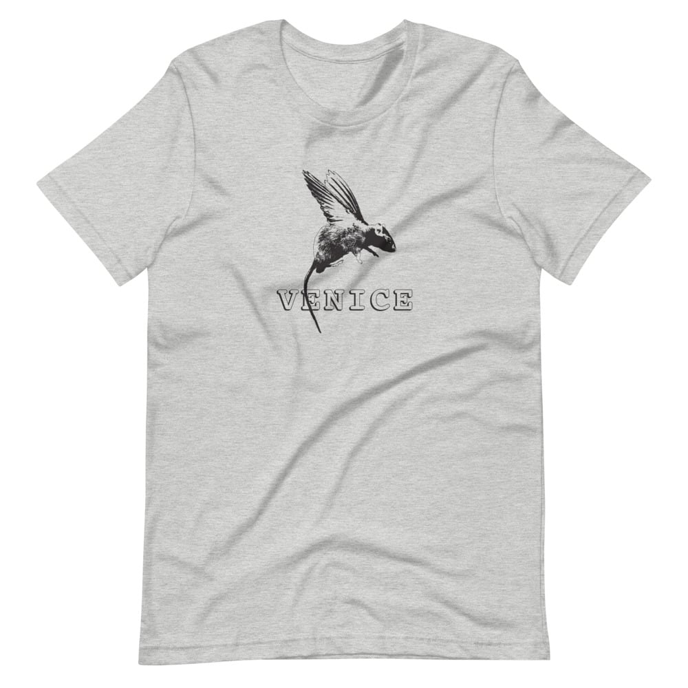 Image of Rat with Wings (aka pigeon) - Venice. unisex/men's tee