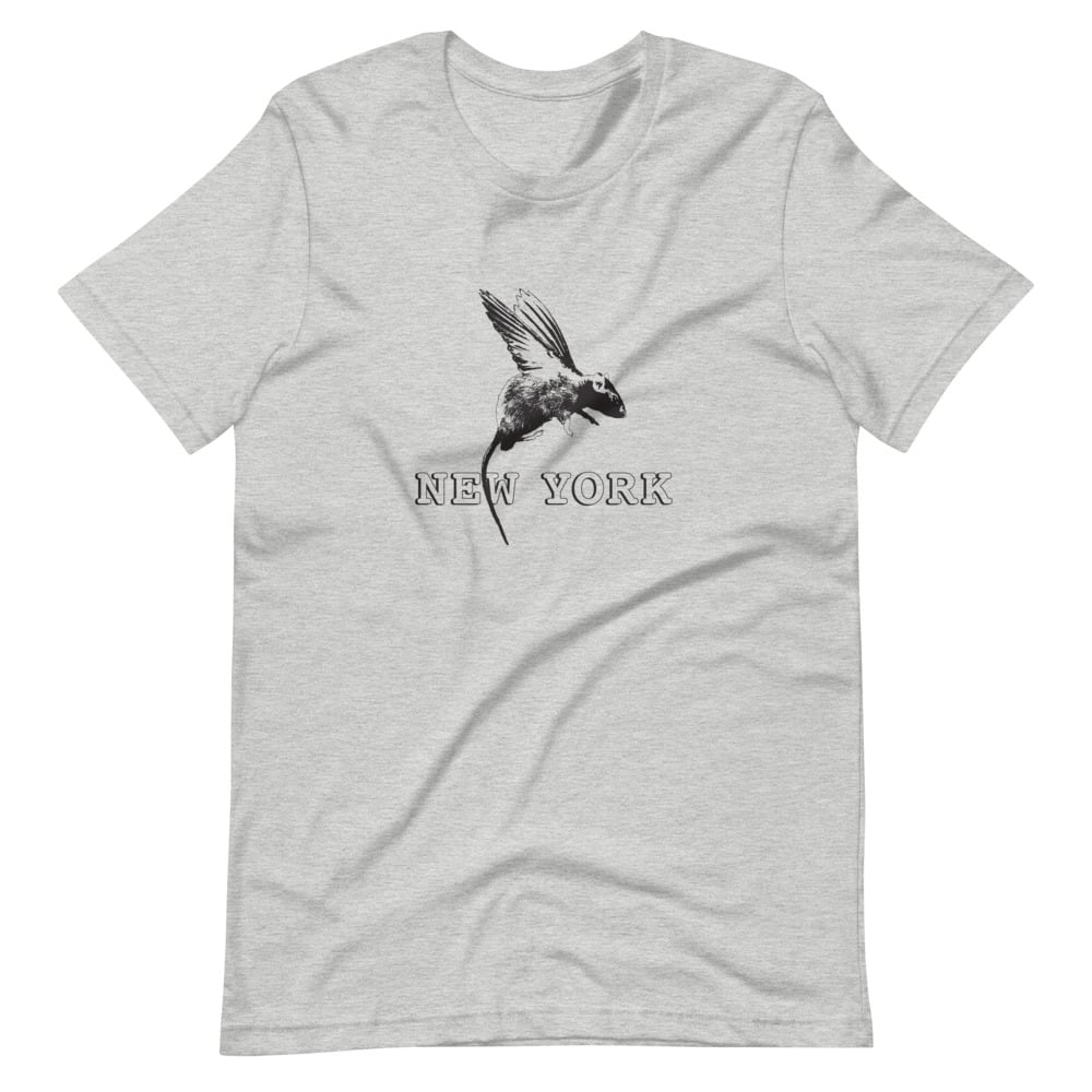 Image of Rat with Wings (aka pigeon) - New York. unisex/men's tee
