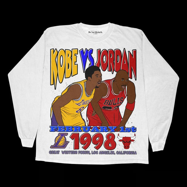 KOBE vs JORDAN Vintage T Shirt | shop Do Not Disturb