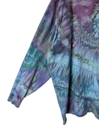 Image 5 of 3XL Unisex Adult Soft Long Sleeve Tee in Mermaid Spiral Ice Dye
