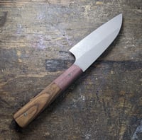 Image 3 of Chef's Line Knife - Desert Ironwood and Maroon Micartacarta