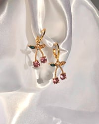 Image 1 of "Wild Cherry" Earrings (3 colors + Silver & Gold)