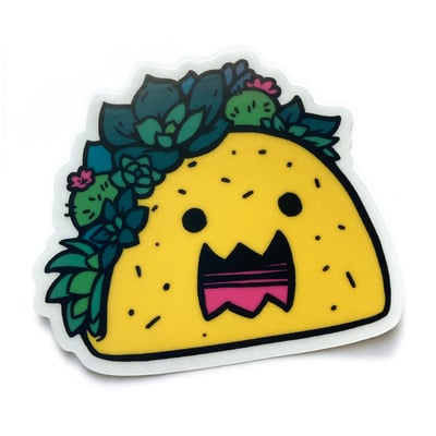 Image of [flow.r] - Succulent Taco Clear Sticker