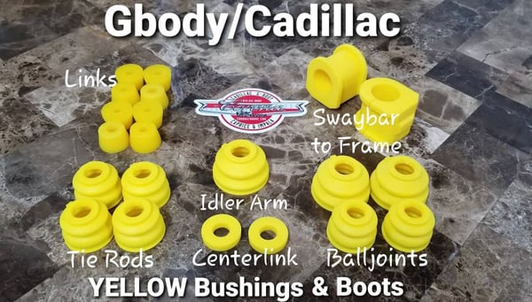 Image of GBODY / CADILLAC YELLOW BUSHING & BOOTS