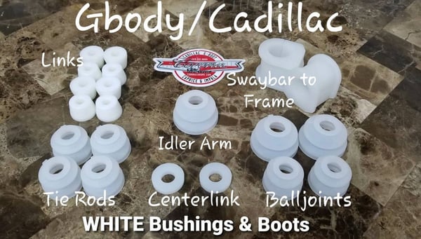 Image of GBODY / CADILLAC WHITE/CLEAR  BUSHING & BOOTS