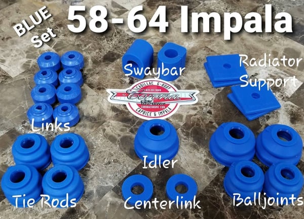 Image of 1958-1964 IMPALA BLUE BUSHINGS & BOOTS