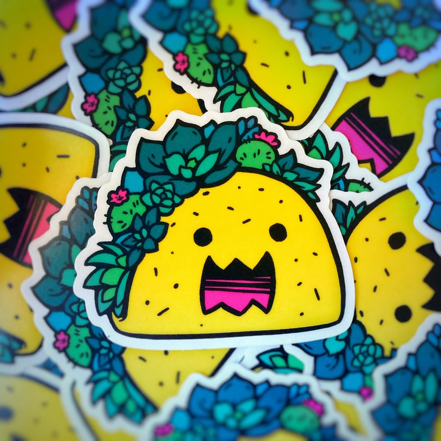 Image of [flow.r] - Succulent Taco Clear Sticker