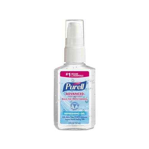 Image of Advanced Gel Hand Sanitizer, Refreshing Scent, 2 oz Pump Bottle