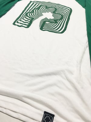 Image of baseball shirt "PSYCH" green