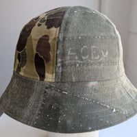 Image 2 of Reworked 6-panel Reversible Bucket Hat Camouflage-2  L 23"