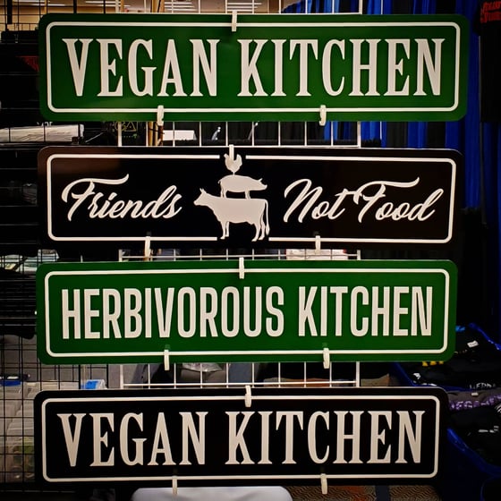 Image of Vegan metal signs