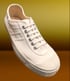 VEGANCRAFT white canvas plimsoll shoes made in Slovakia  Image 2