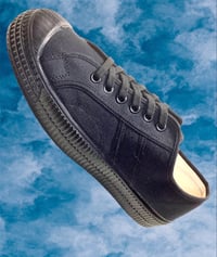 Image 3 of VEGANCRAFT all black canvas military sneaker shoes made in Slovakia 