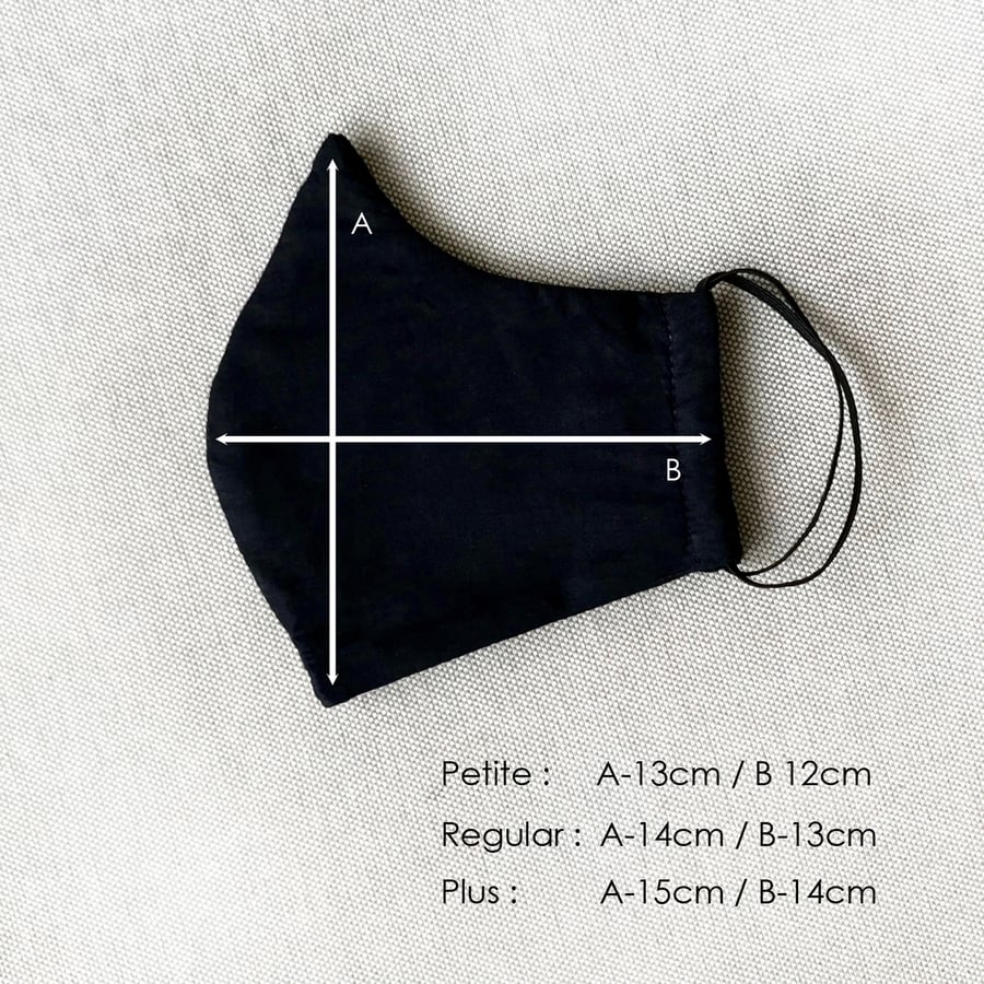 Image of Slow-stitch mask - black/black