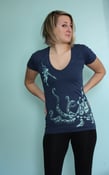 Image of ROBOCTOPUS Womens V Neck Tee...Sm, Md, Lg, Xl