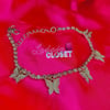 Silver butterfly tennis Anklet
