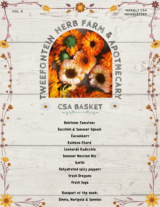 End  of summer to fall 8 week csa add on!