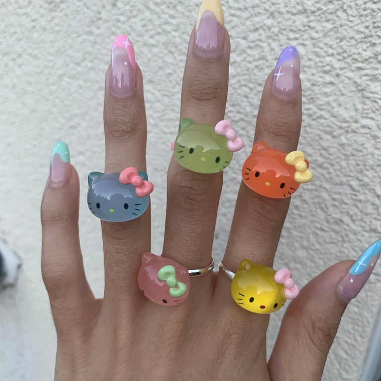 Summer Cocktail Kitty Rings
