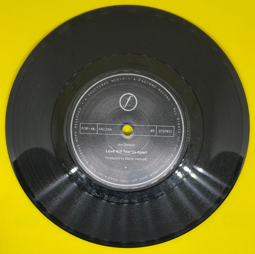 Joy Division - Love Will Tear Us Apart 1980 7β 45rpm