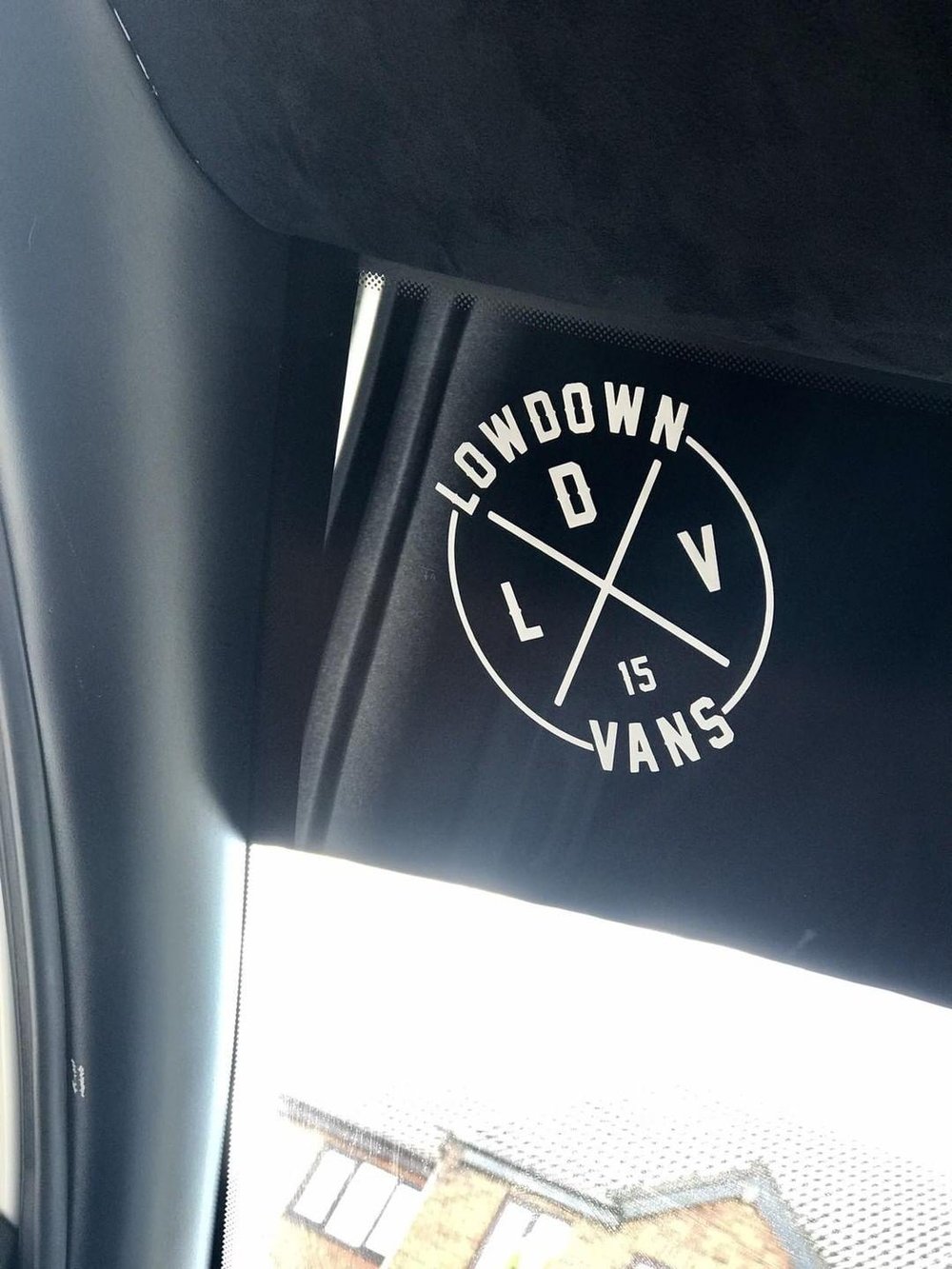 Image of Pack of 2 12cm circle lowdown vans sticker 