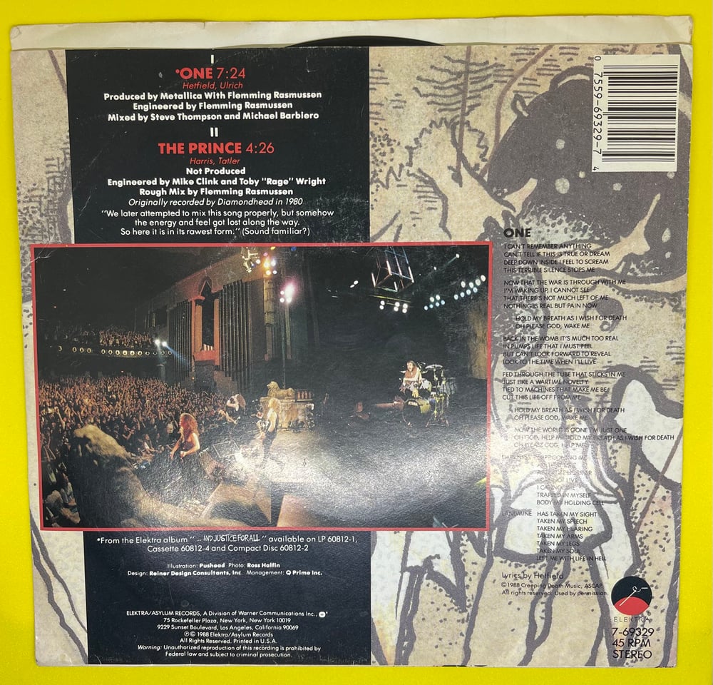 Metallica - One 1988 7” 45rpm
