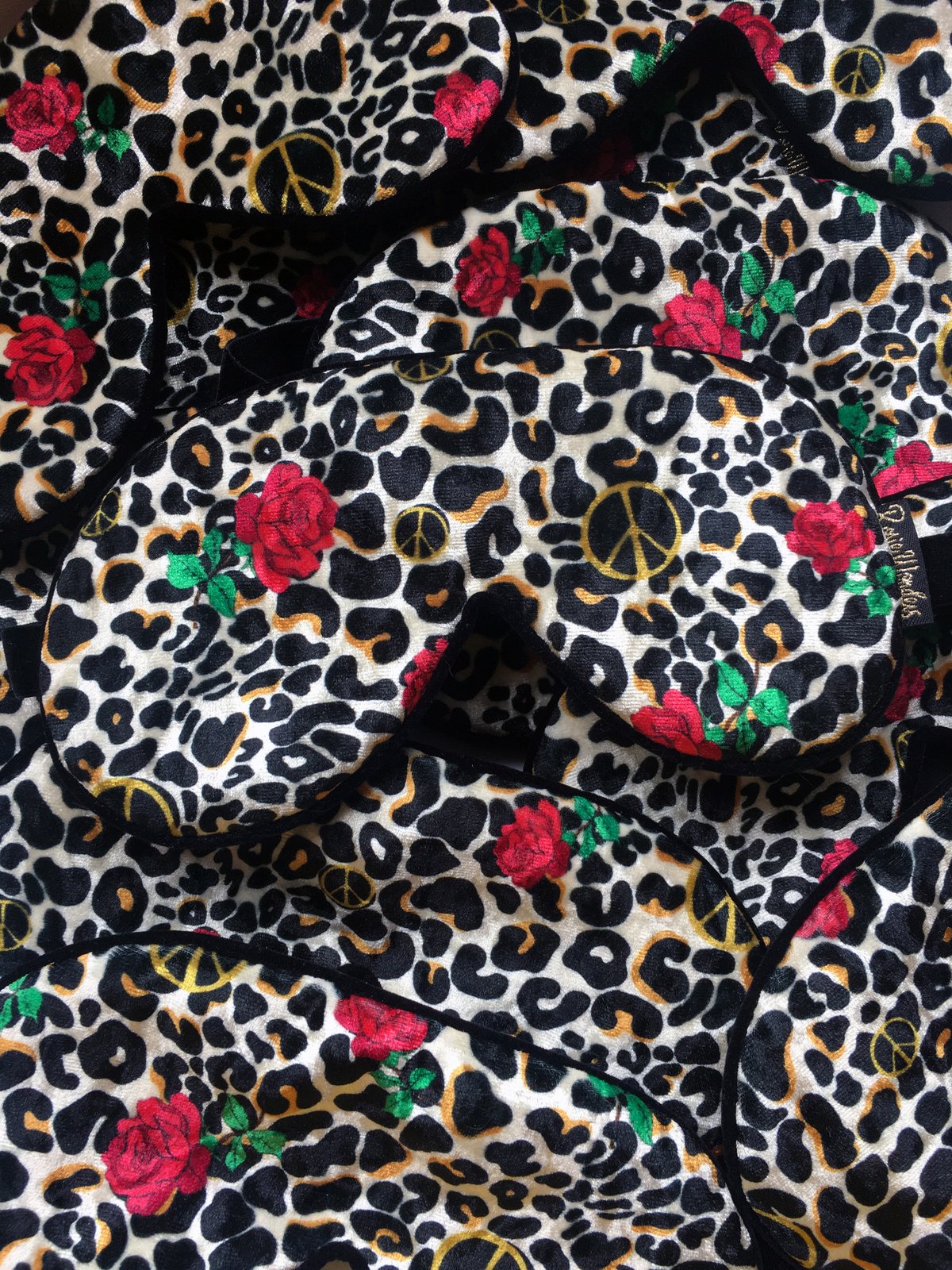 Peace Leopard Velvet Sleep Mask