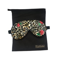 Image 4 of Peace Leopard Velvet Sleep Mask