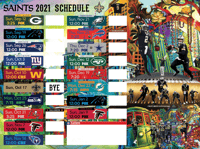 2021 Saints Fan Schedule Poster
