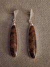 Unakite Triangle Base Post Earrings (#1014)