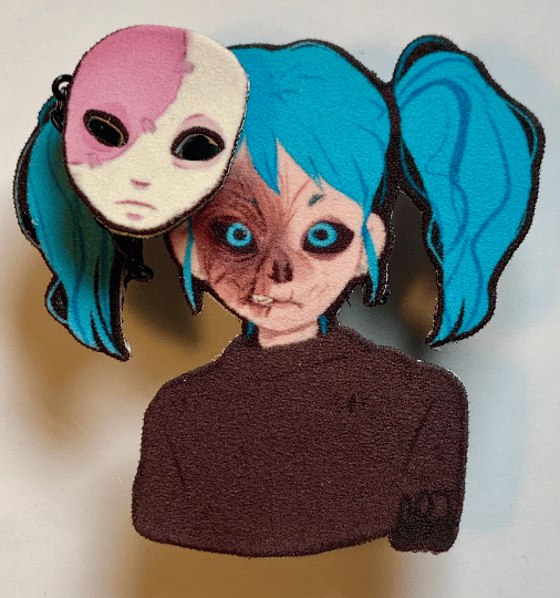 Image of Sal Fisher-Sally Face removable mask Pin