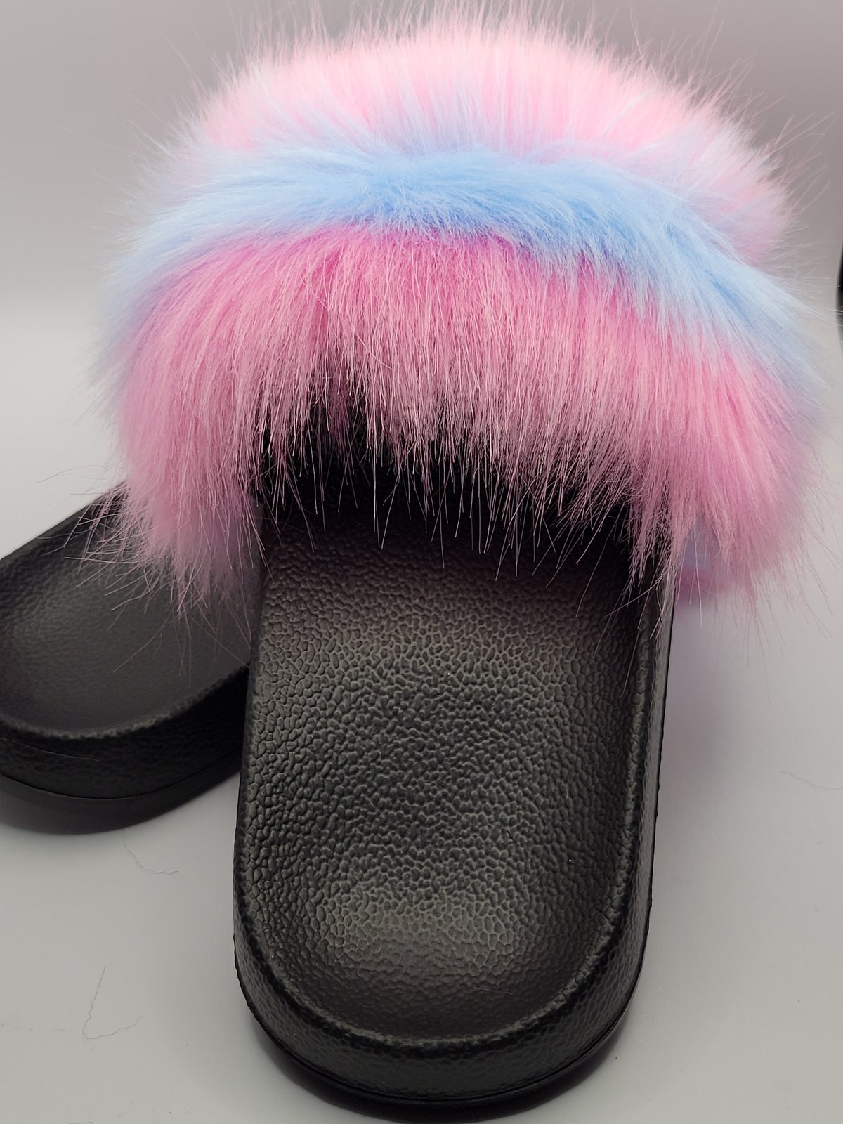 Cotton candy fur slides new arrivals