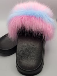 Image 1 of Fluffy Furry Cotton Candy Slides