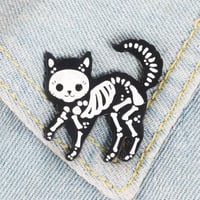 Image 2 of SKELETON CAT PIN