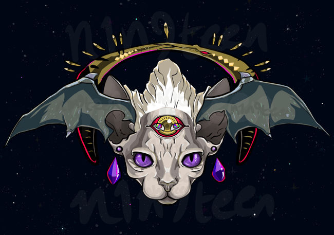 Chaos Kitty Art Print